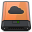 Orange iDisk B Icon 32x32 png